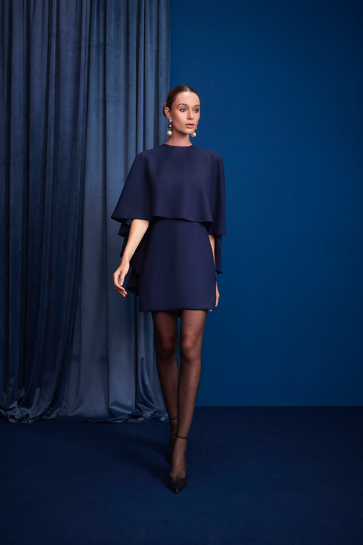 Conjunto Vestido Curto+Sobreposição Anne Fernandes