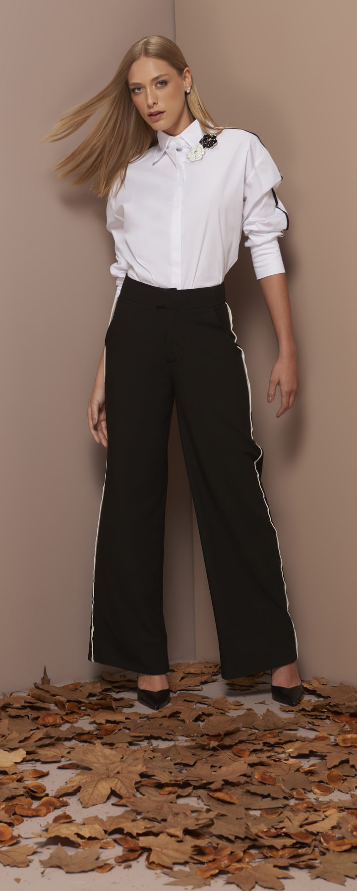 Calça Listra Lateral Anne Fernandes