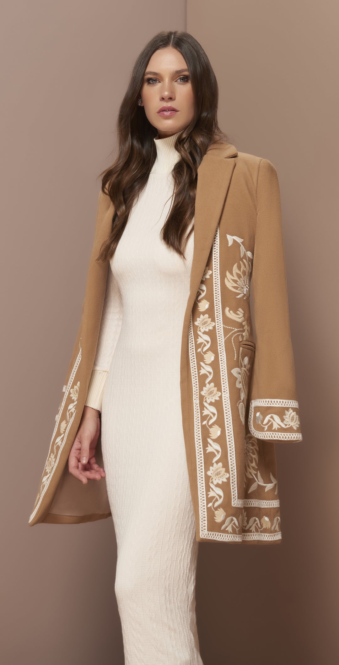 Anne Fernandes Flower Embroidered Blazer