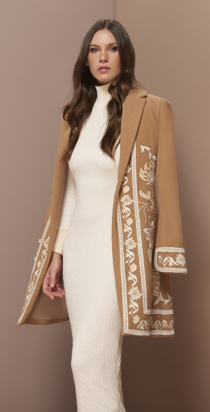 Anne Fernandes Flower Embroidered Blazer