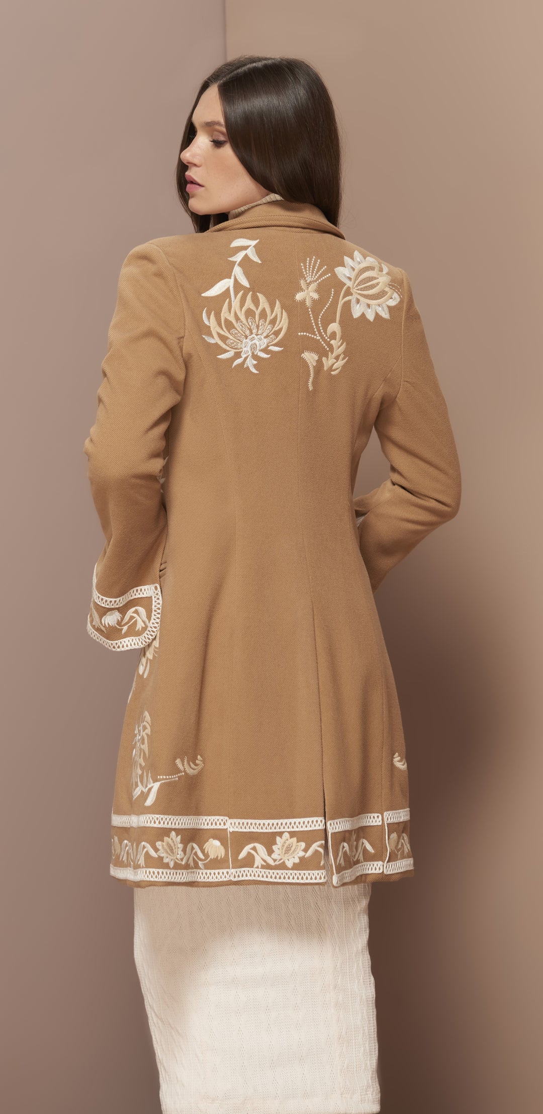 Anne Fernandes Flower Embroidered Blazer