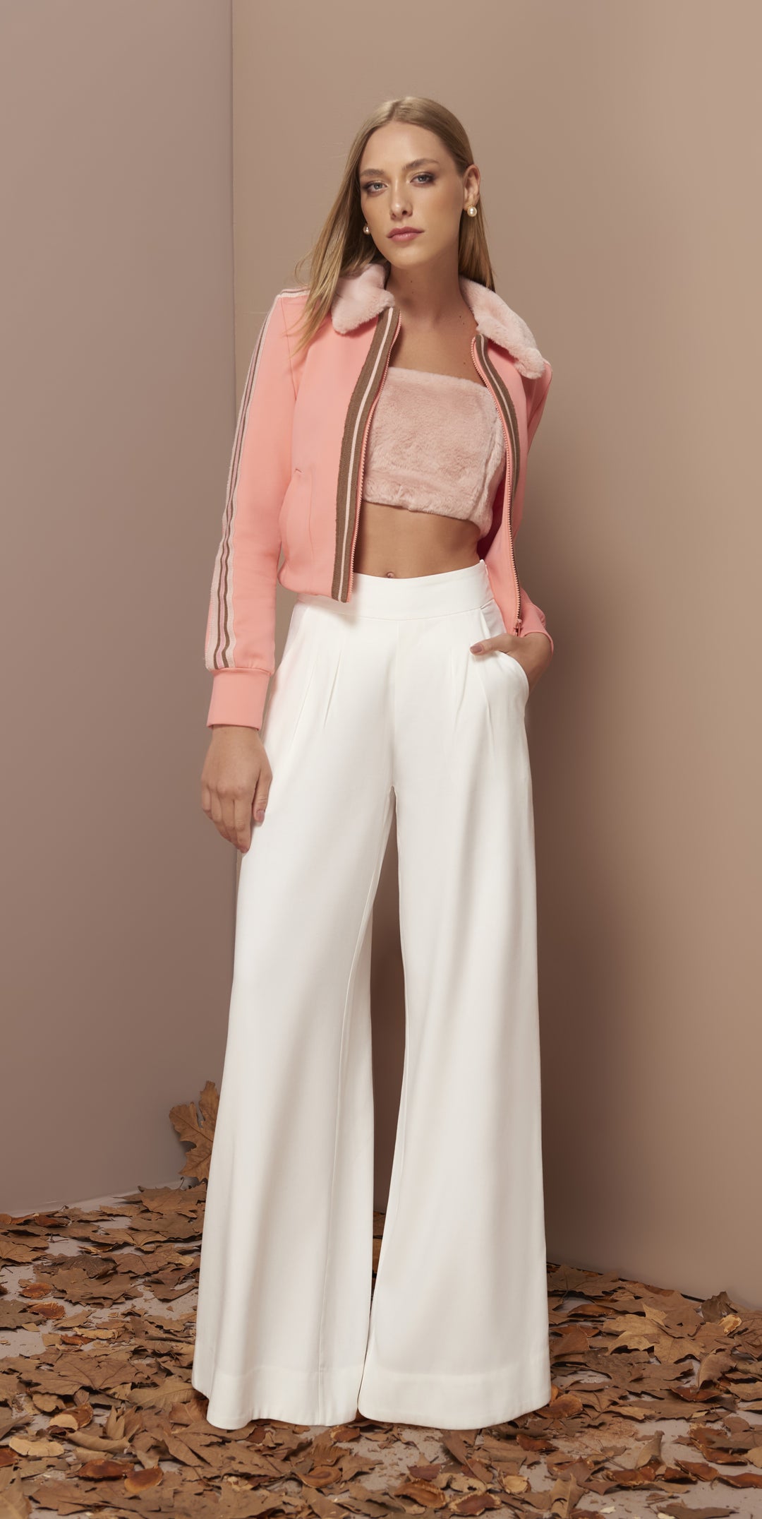 Anne Fernandes Fur Jacket+Top Set
