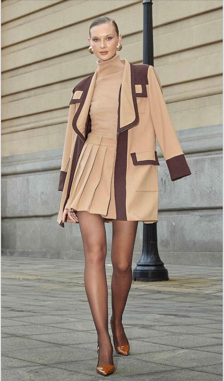 Anne Fernandes Short Pleated Skirt