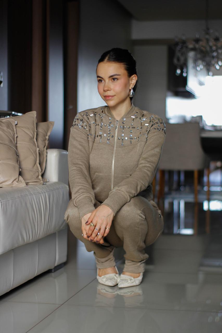 Sweatshirt Jacket+Pants Set