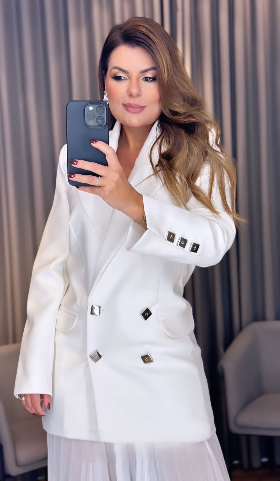 Pleated Dress + Chaos Blazer Set