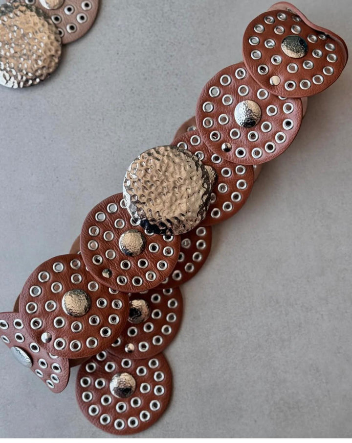 Western Maxi Belt with Beads and Eyelets