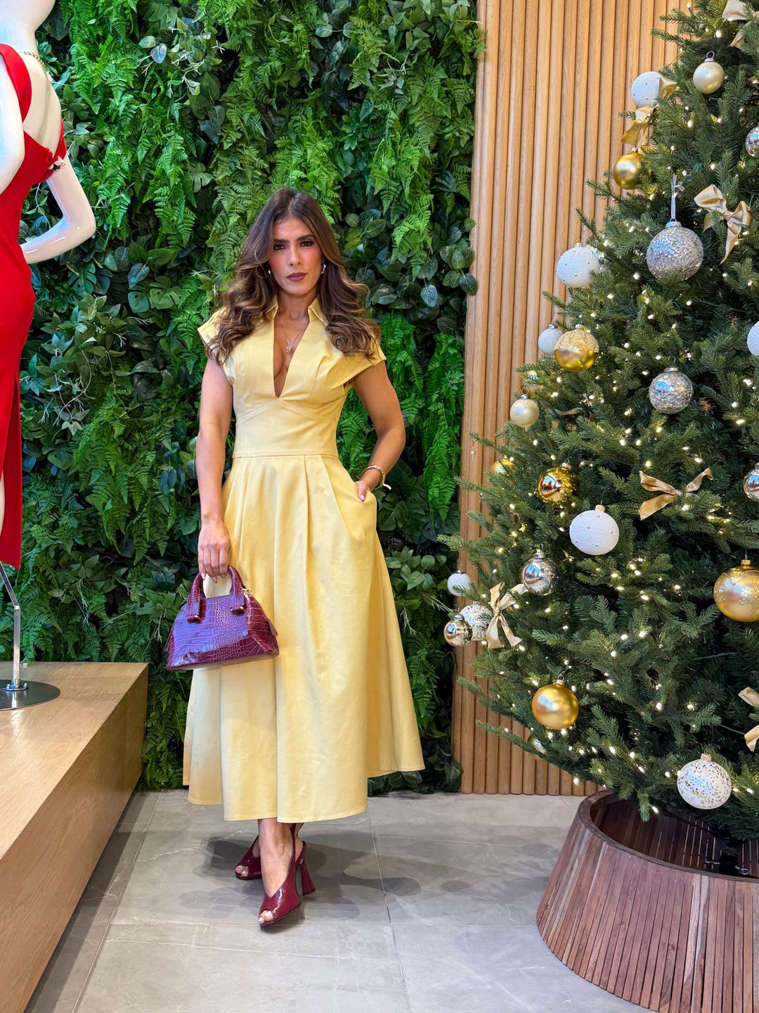 Vestido Midi Cós Largo