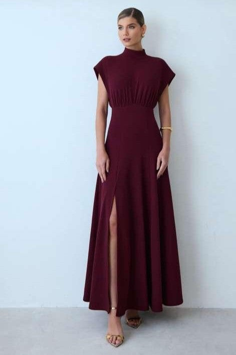 Vestido Midi Gola Alta