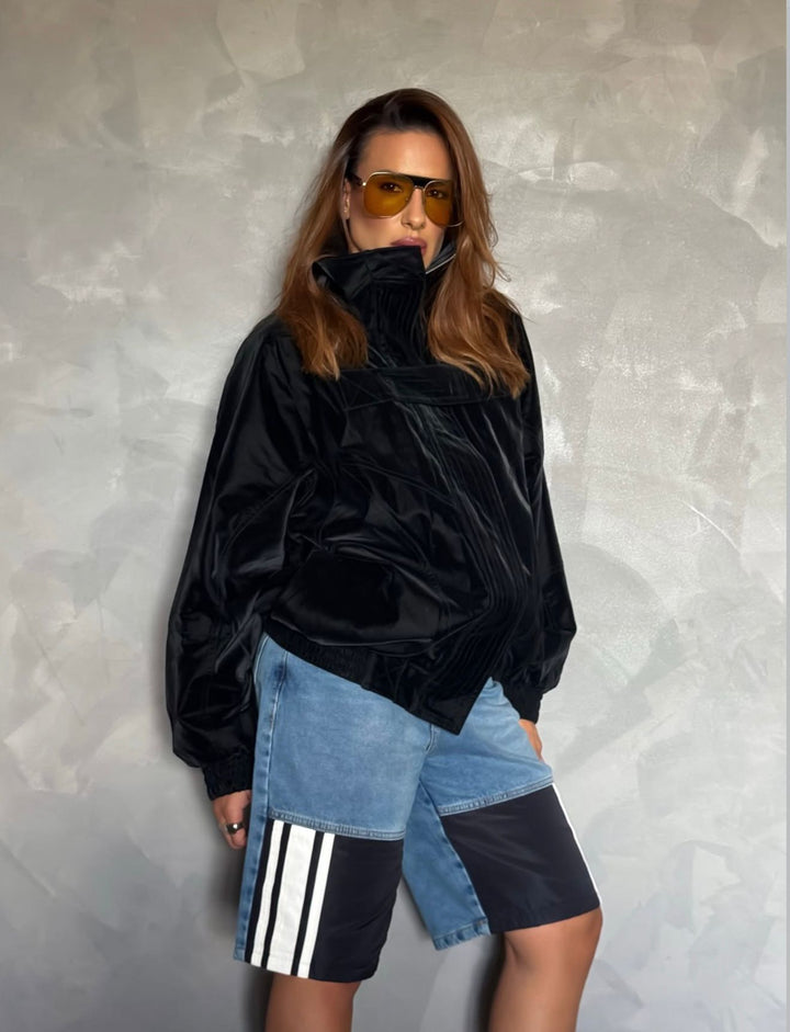 Jaqueta Leather Pespontos