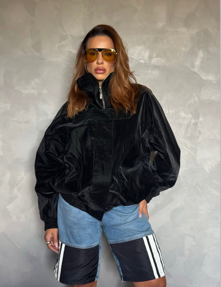 Jaqueta Leather Pespontos