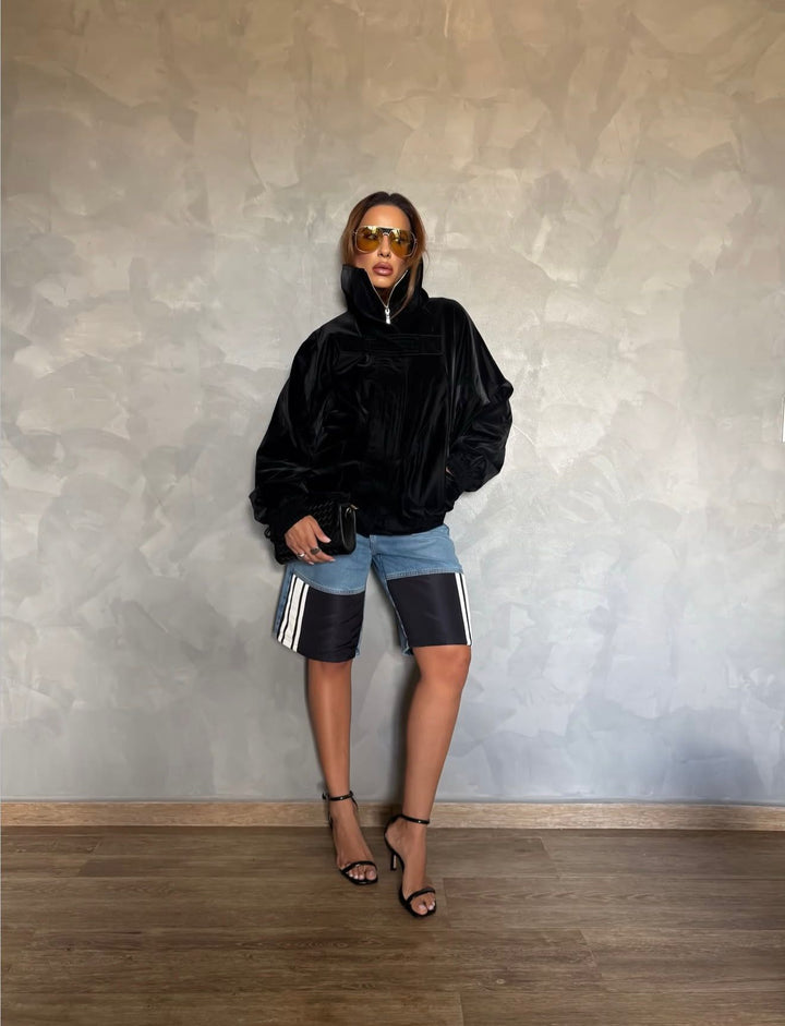 Jaqueta Leather Pespontos