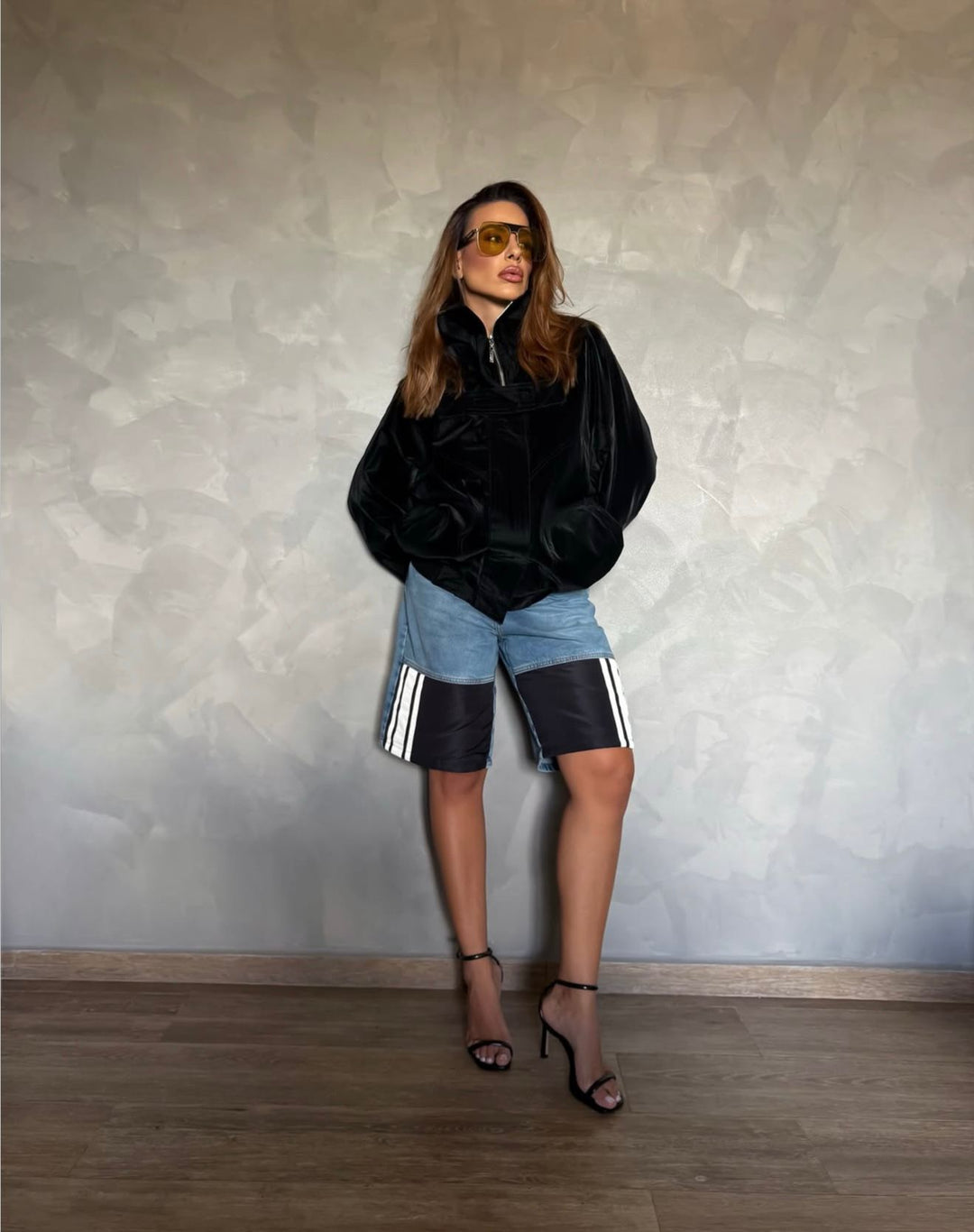 Jaqueta Leather Pespontos