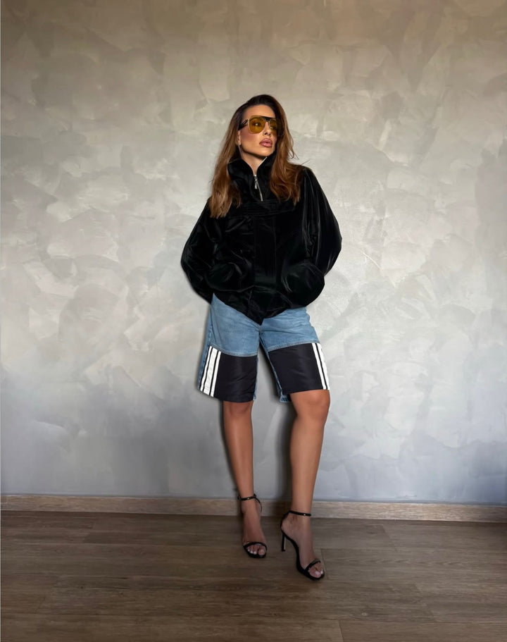 Jaqueta Leather Pespontos