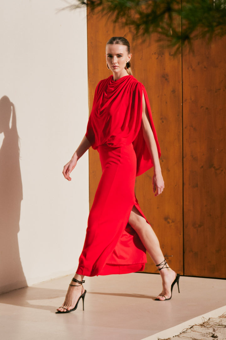 Vestido Midi Drapeado