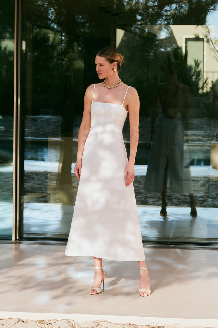 Vestido Midi Decote Costas