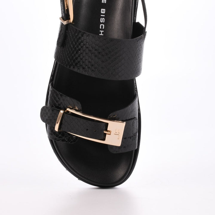 Jorge Bischoff Metallic Leather Papete Sandal 
