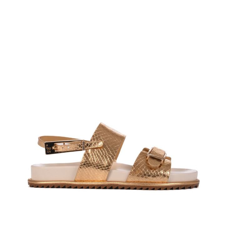 Jorge Bischoff Metallic Leather Papete Sandal 