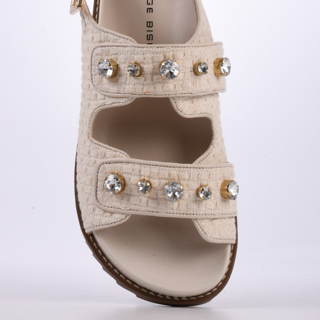 Jorge Bischoff Fabric+Leather Papete Sandal