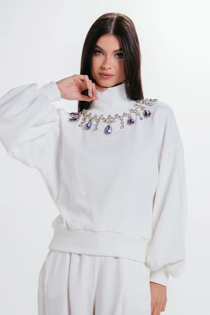 Blusa Moletom Bordado Pedra Charth