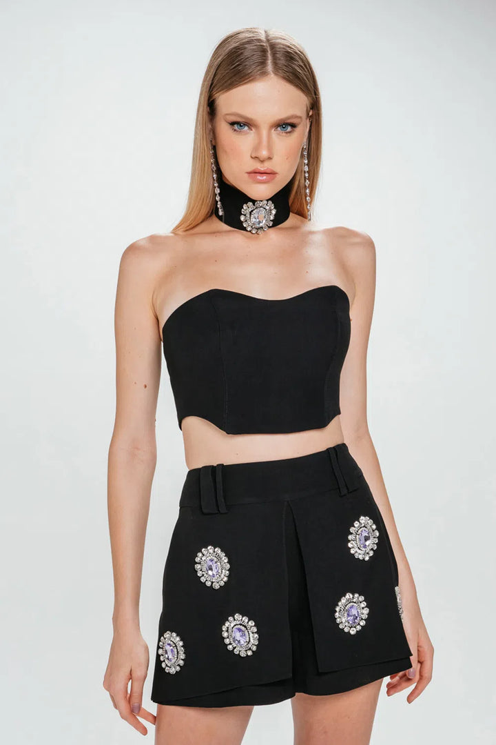Short Skirt with Rhinestones Charth