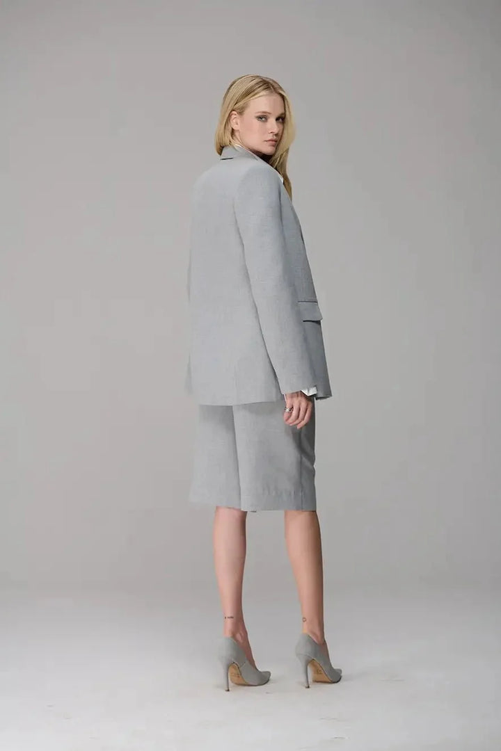 Tailored Bermuda Shorts with Pin Tucks