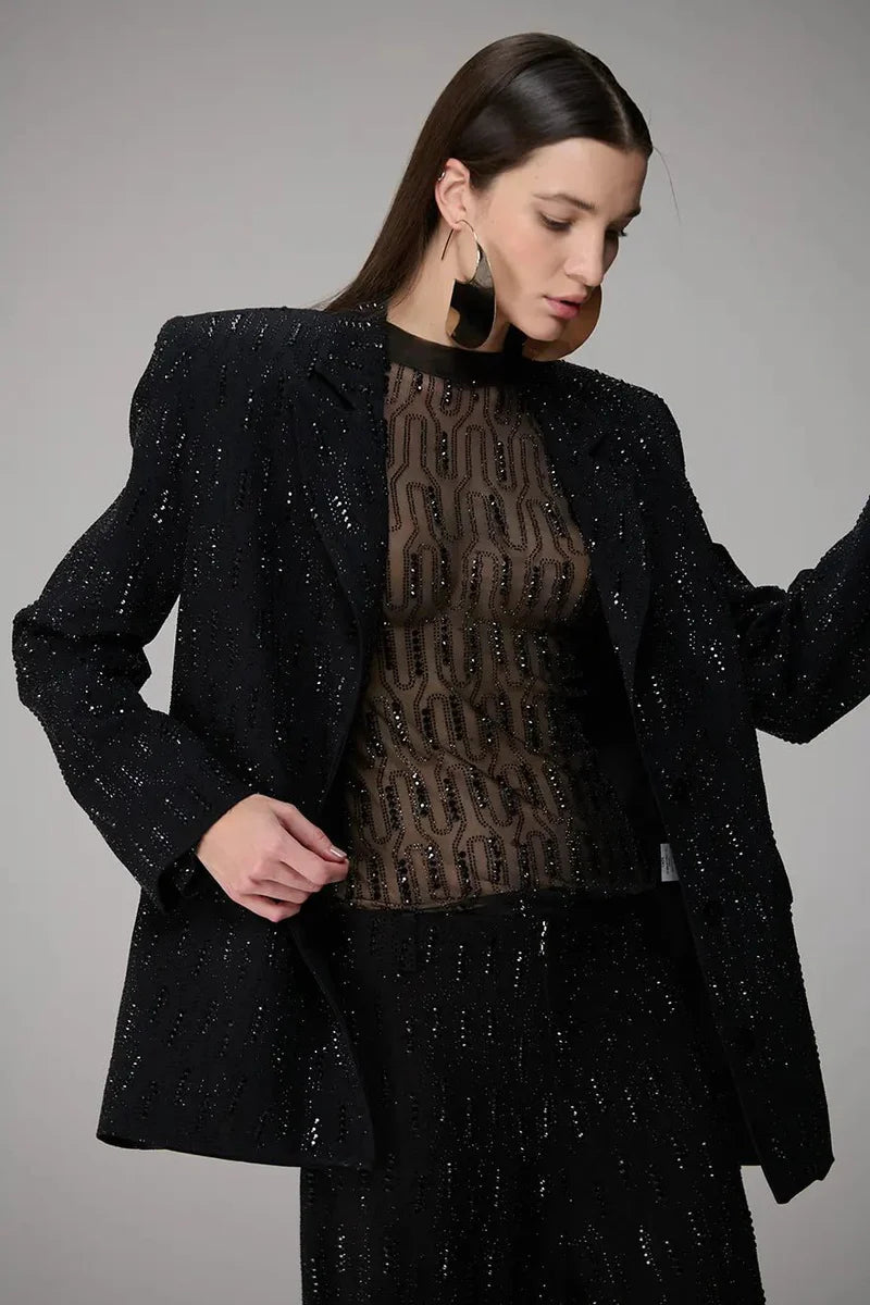 Rhinestone Tailored Blazer