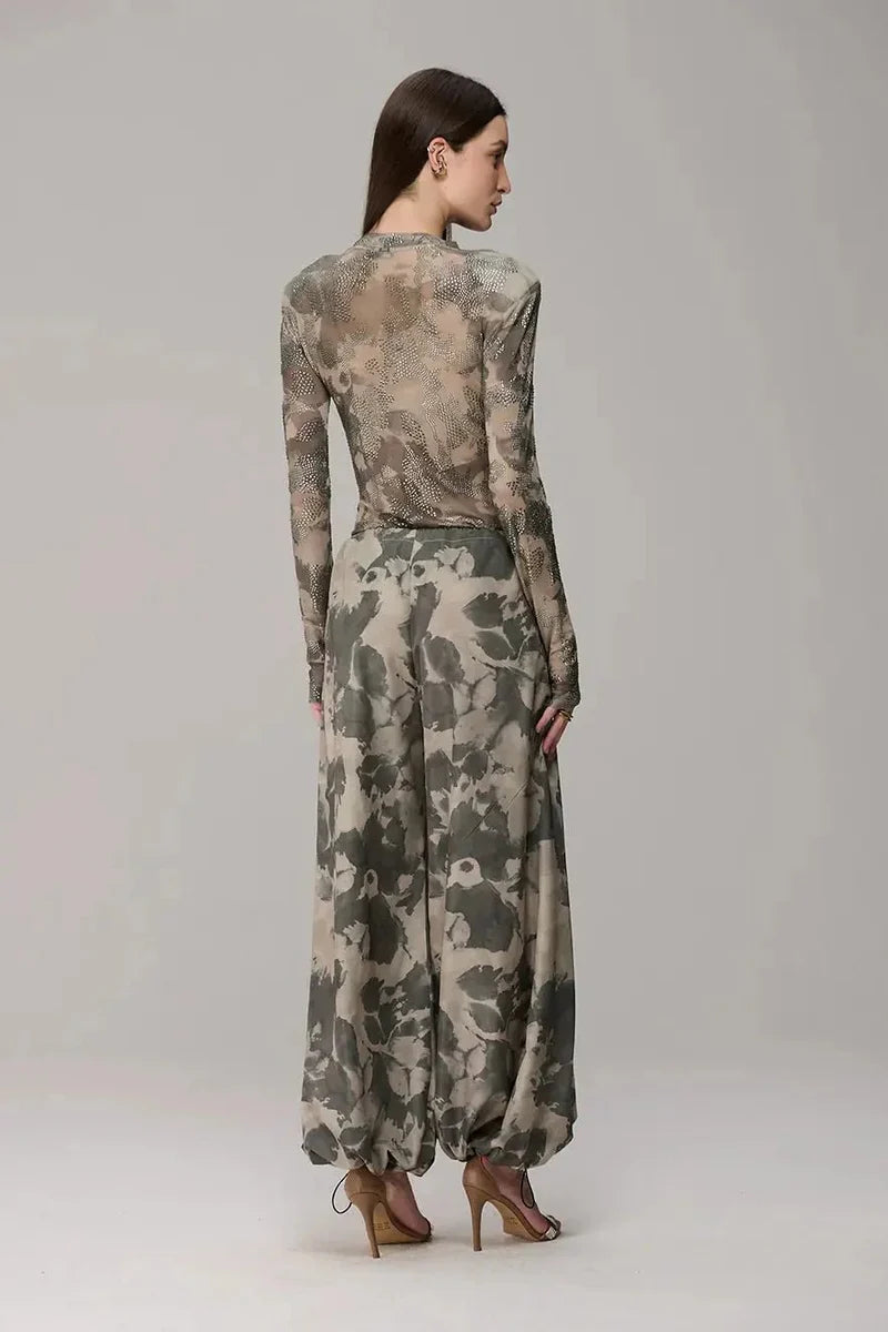 Tulle Camouflage Blouse