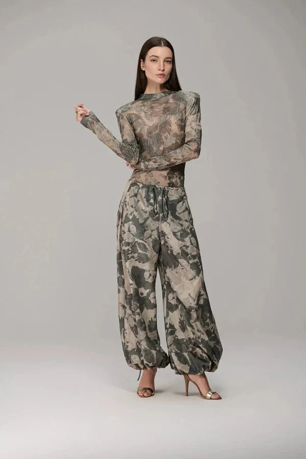 Tulle Camouflage Blouse