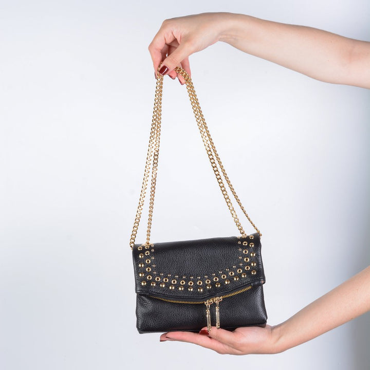 Jorge Bischoff Leather Studded Crossbody Bag