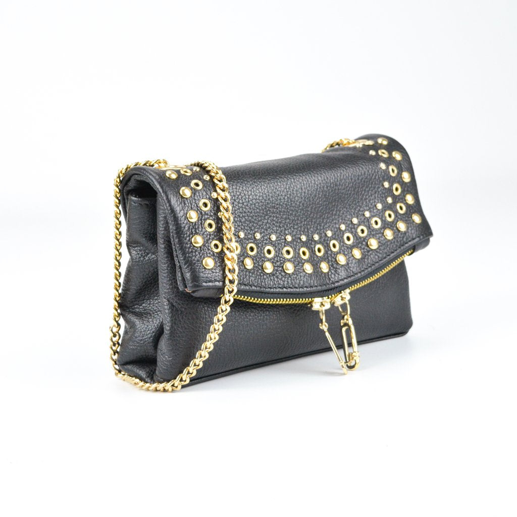 Jorge Bischoff Leather Studded Crossbody Bag