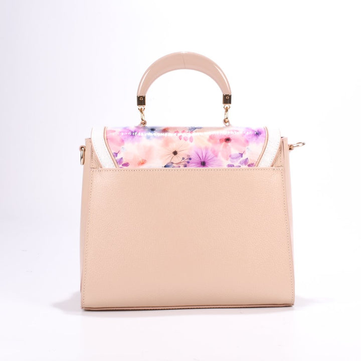 Jorge Bischoff Floral Leather Satchel Bag