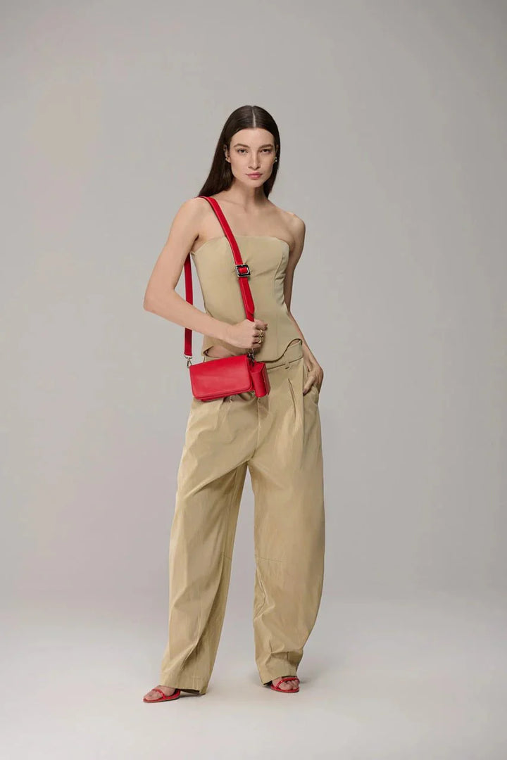 Calça Barrel Leather