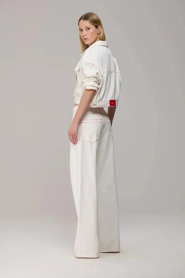 Straight Twill Trousers