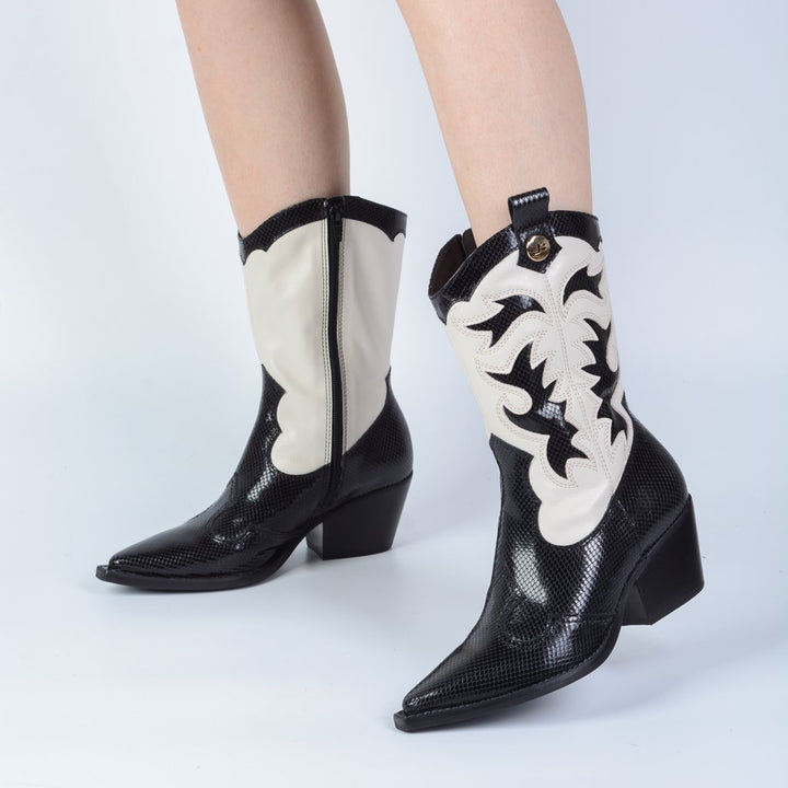 Jorge Bischoff Leather Mid-Calf Western Boot
