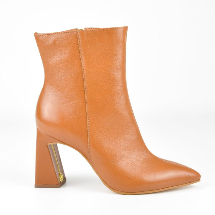 Jorge Bischoff Leather Flare Heel Boot