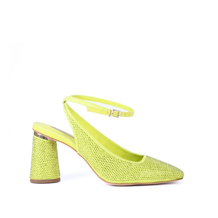 Scarpin Slingback Couro Camurça Hotfix