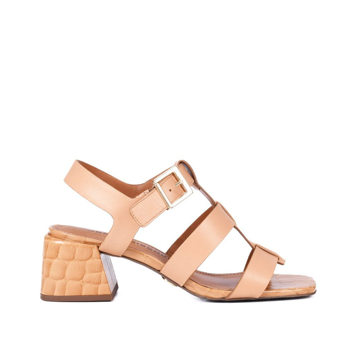 Jorge Bischoff Tan Strappy Leather Sandal