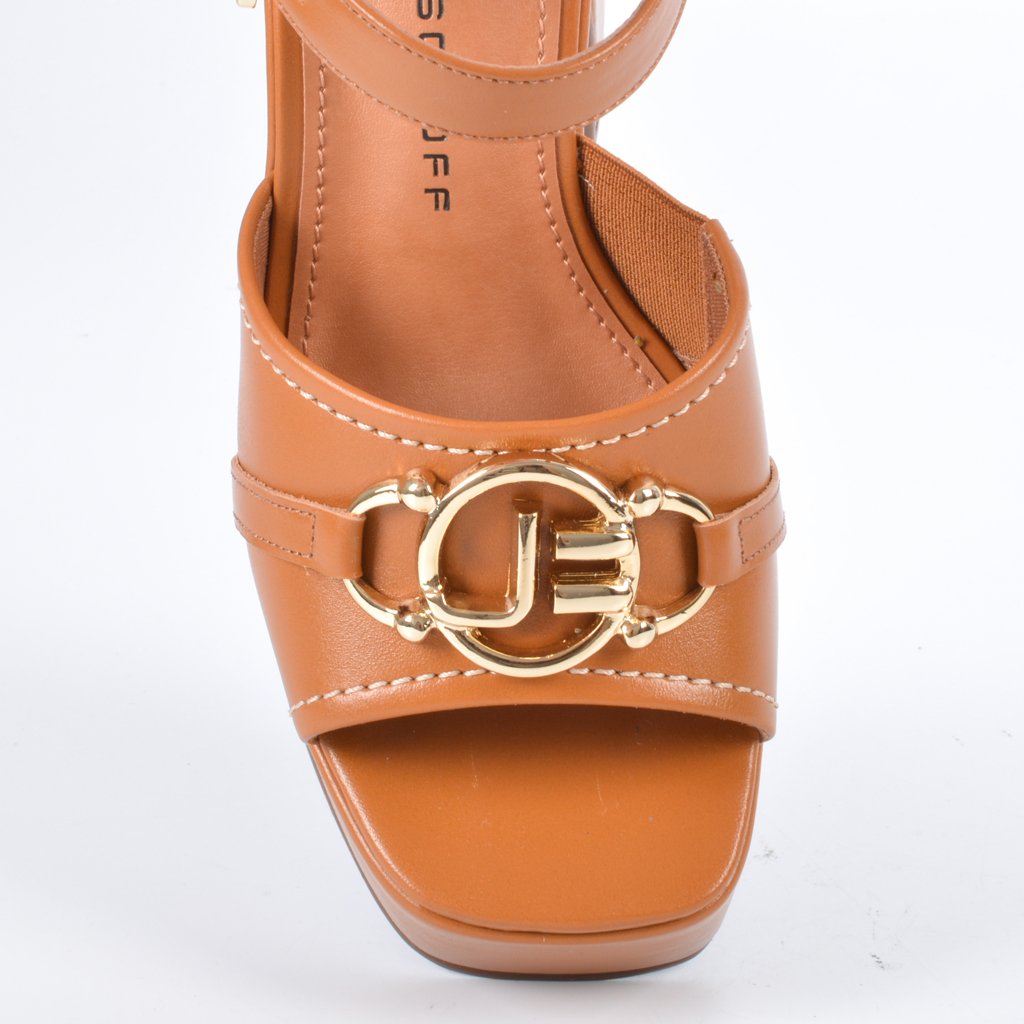 Jorge Bischoff Leather Platform Heel Sandal