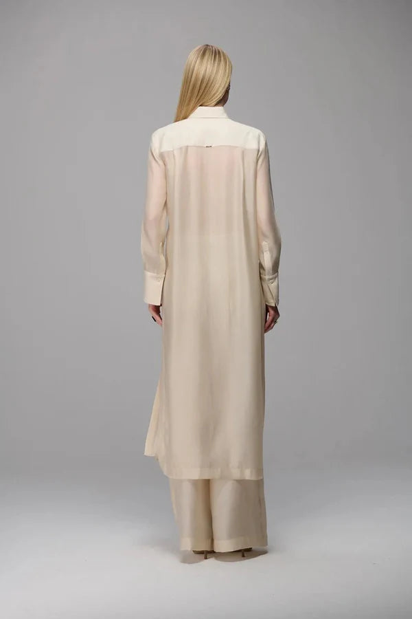 Camisa Maxi Fendas Laterais