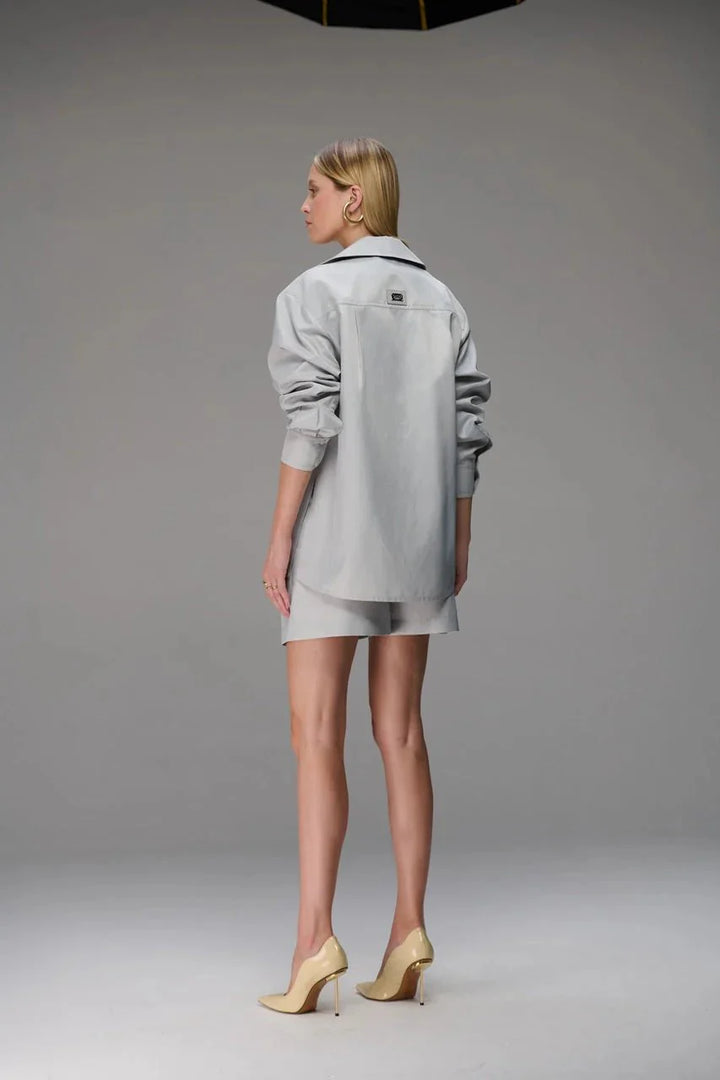 Twill Shirt with Zipper