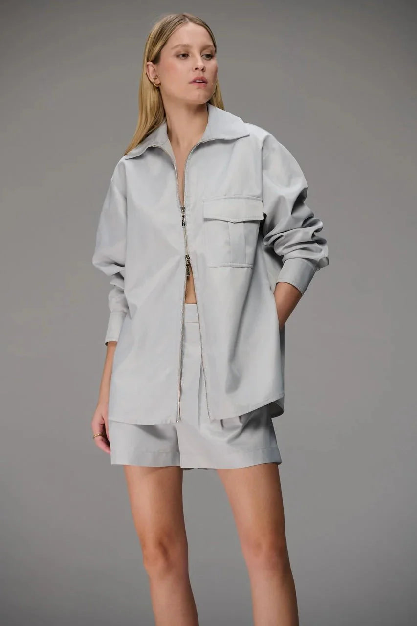 Pleated Twill Shorts