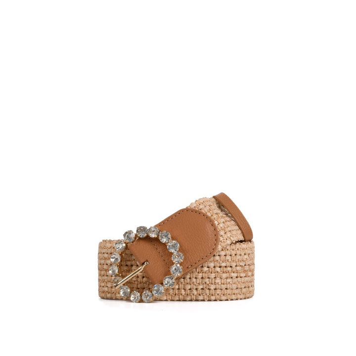 Jorge Bischoff Raffia Leather Waist Belt