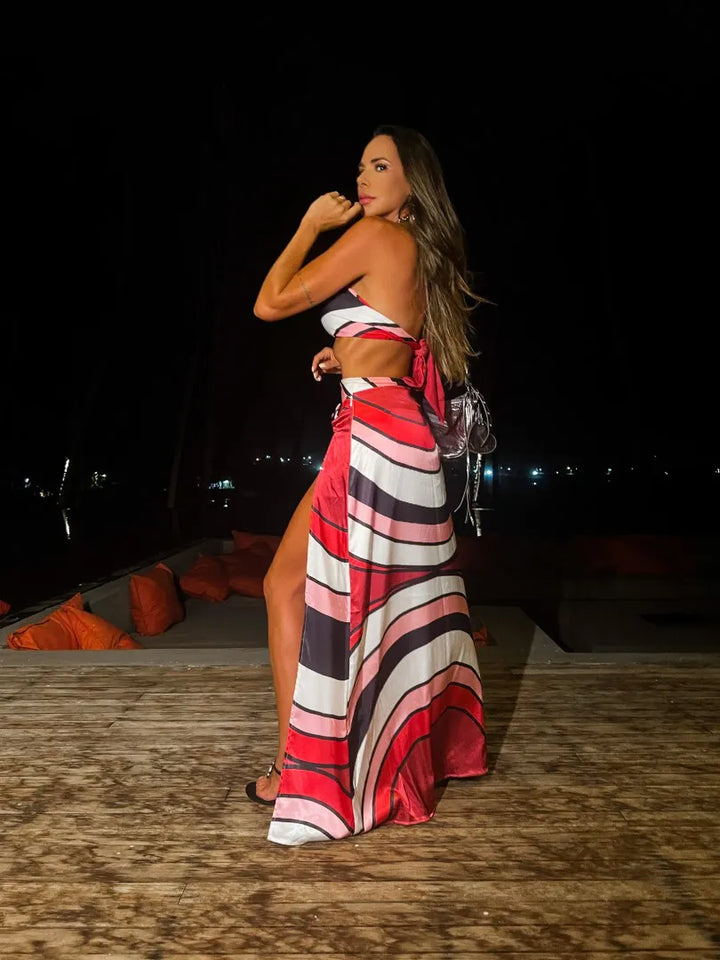 Conjunto Saia Lenço+Top