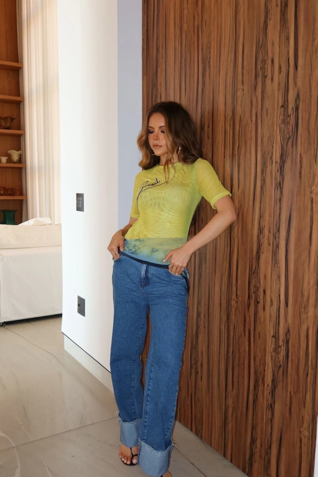 Calça Straight Brasil