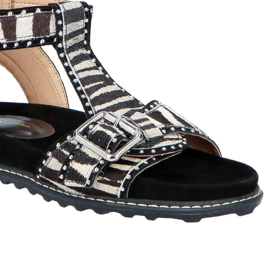 Luiza Barcelos Animal Print Leather Papete Sandal