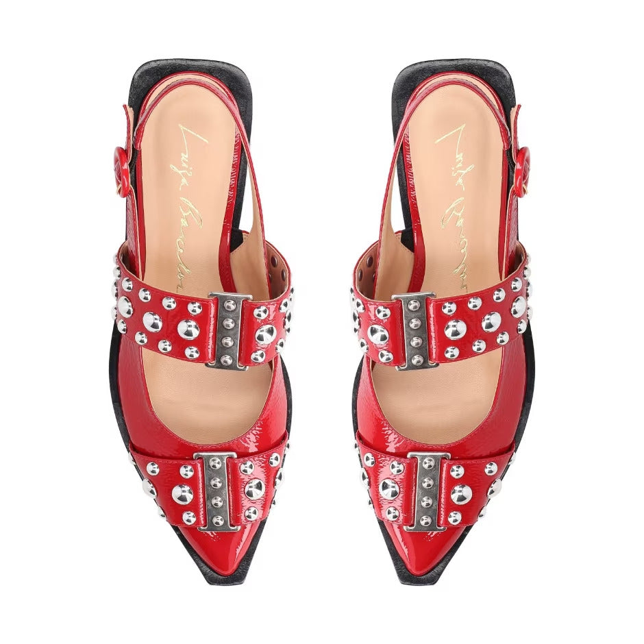Leather Slingback Sneakers