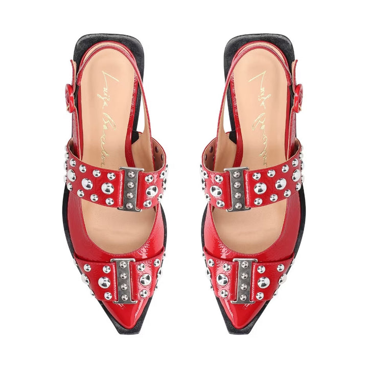 Leather Slingback Sneakers