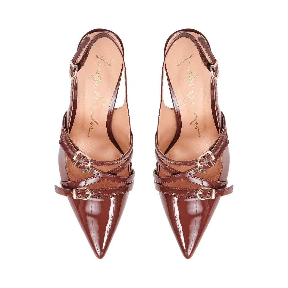 Patent Leather Slingback Pumps