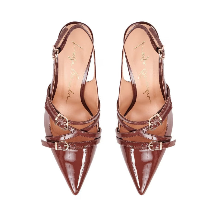 Patent Leather Slingback Pumps