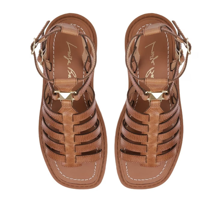 Luiza Barcelos Leather Flat Platform Sandal